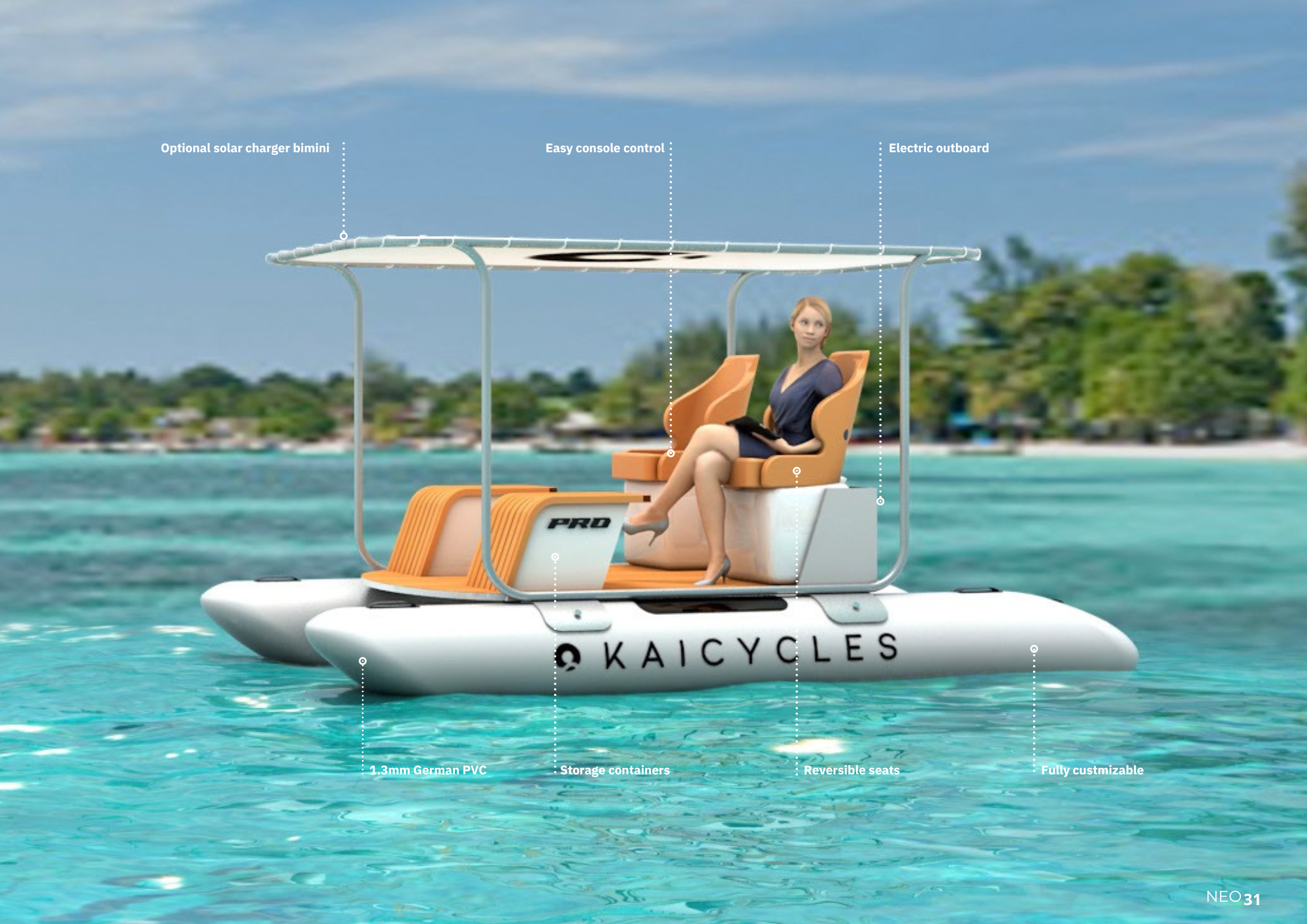 PRO Inflatable Electric Boat | Luxury Mini Yacht | EU-Made | 4 Person