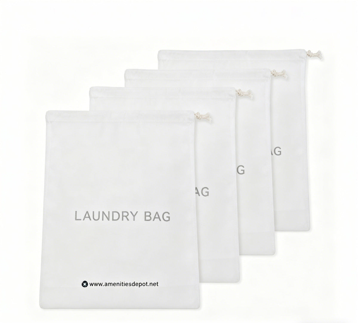 Disposable Drawstring Laundry Bags, 50 or 100 Pack - 60 x 50 cm