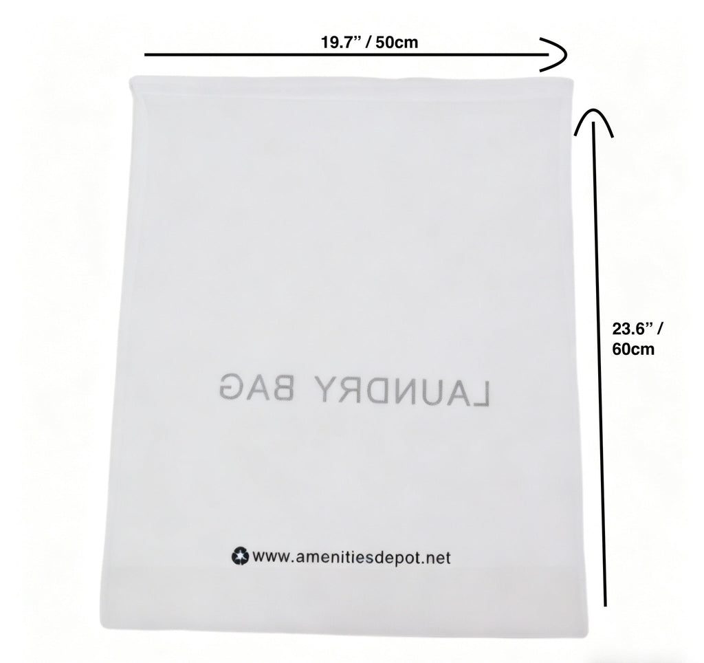 Disposable Drawstring Laundry Bags, 50 or 100 Pack - 60 x 50 cm