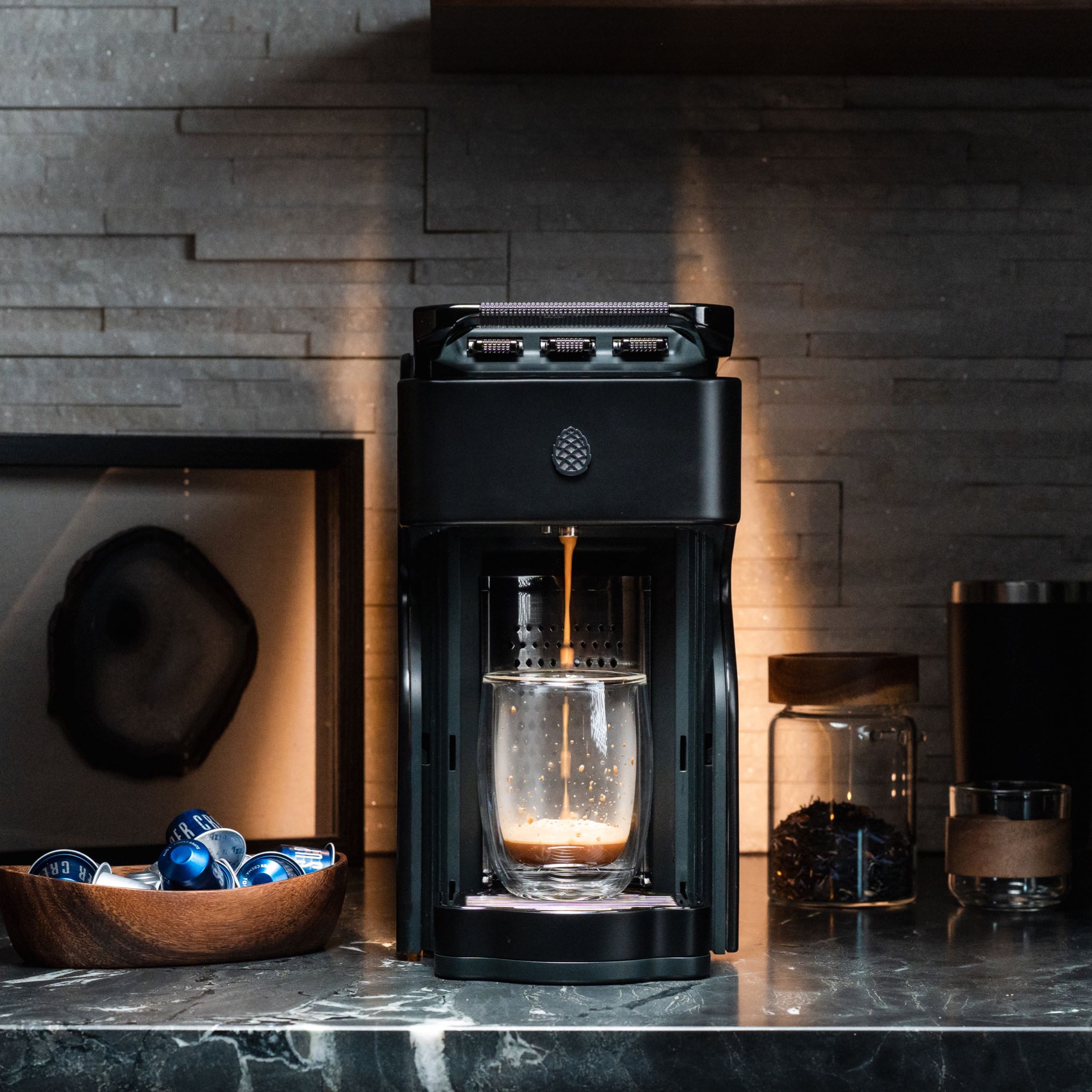 Line1 Espresso and Coffee Machine: Satin Black