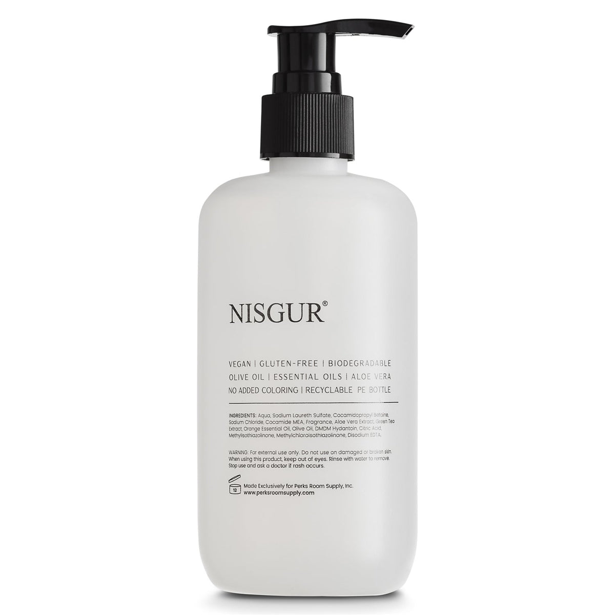 Nisgur Body Wash Pump Bottles, 300 mL - 12 Pack