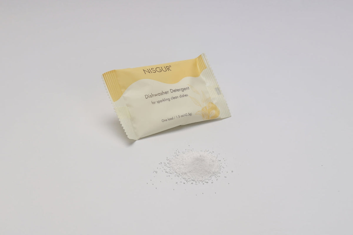 Nisgur Powdered Dishwasher Detergent, 1.5 oz - 200 or 400 Pack