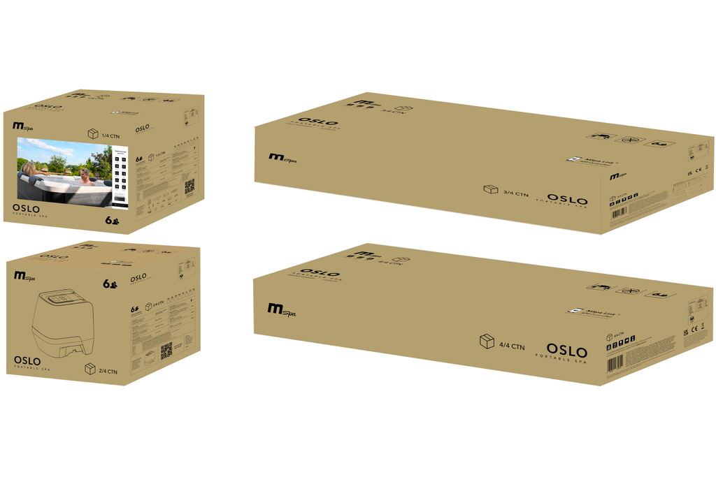 MSpa Oslo Frame Series Rigid Hot Tub | Light Up | Up to 6 Person