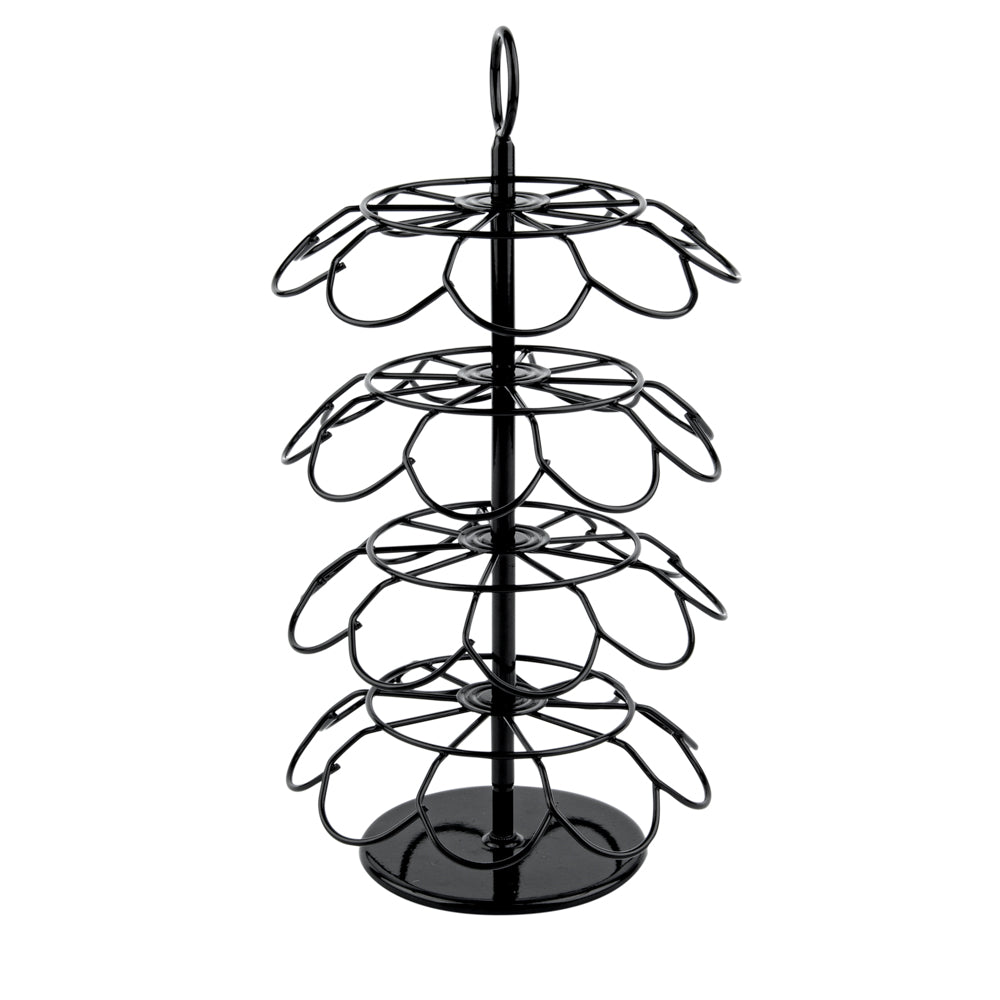 Revolving Iron Coffee Pod Holder – Holds 36 K-Cups