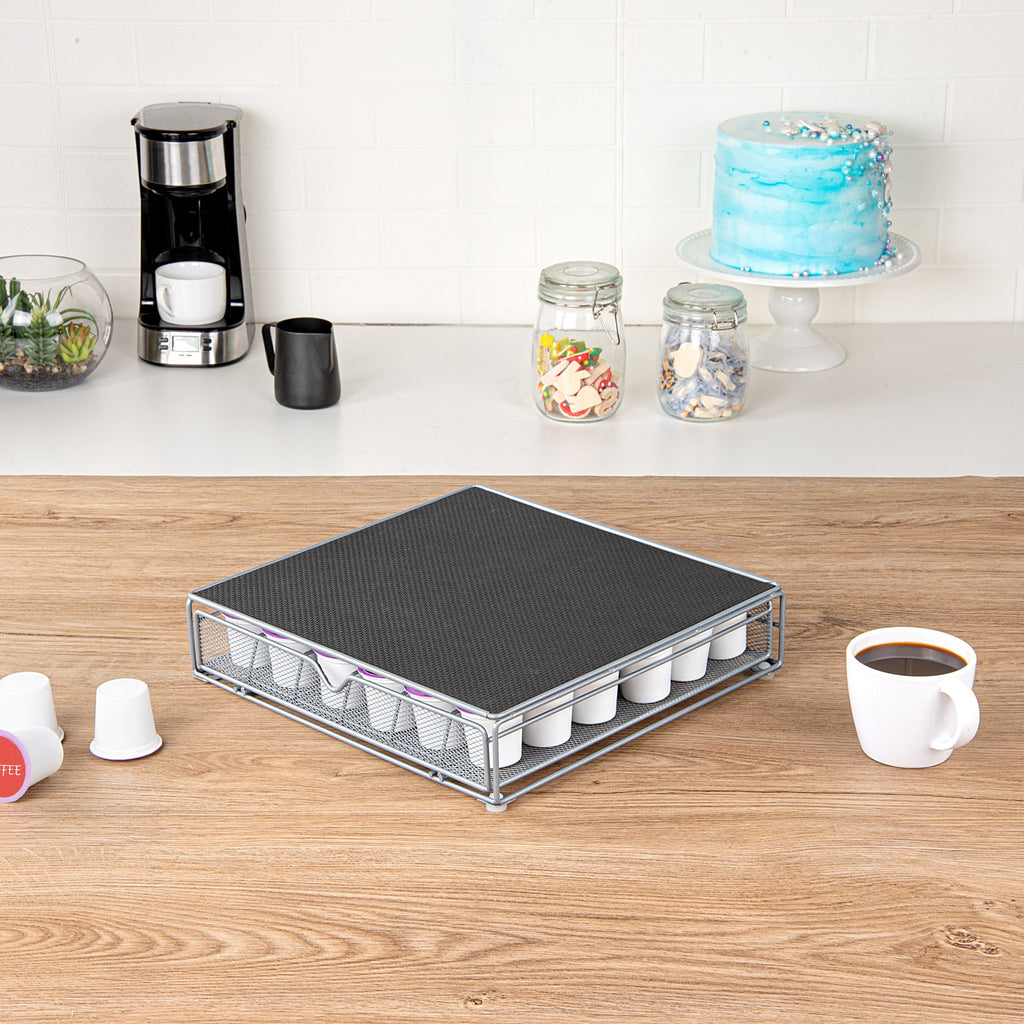 Iron Coffee Pod Storage Drawer – Holds 36 K-Cups