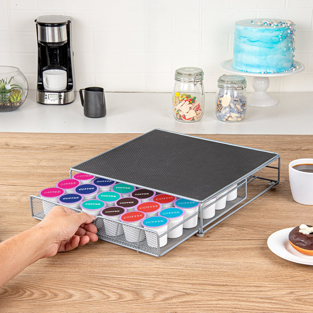 Iron Coffee Pod Storage Drawer – Holds 36 K-Cups