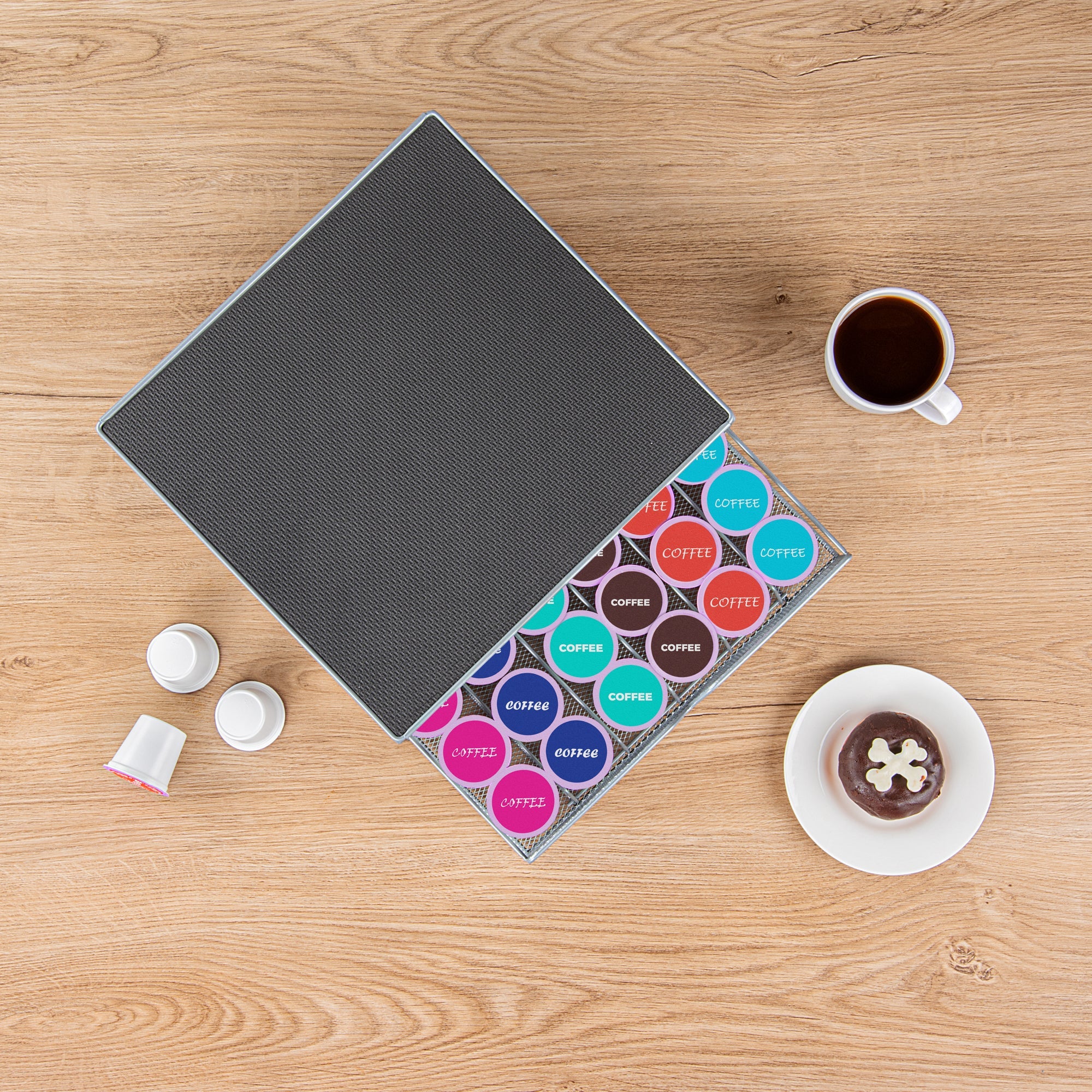 Iron Coffee Pod Storage Drawer – Holds 36 K-Cups