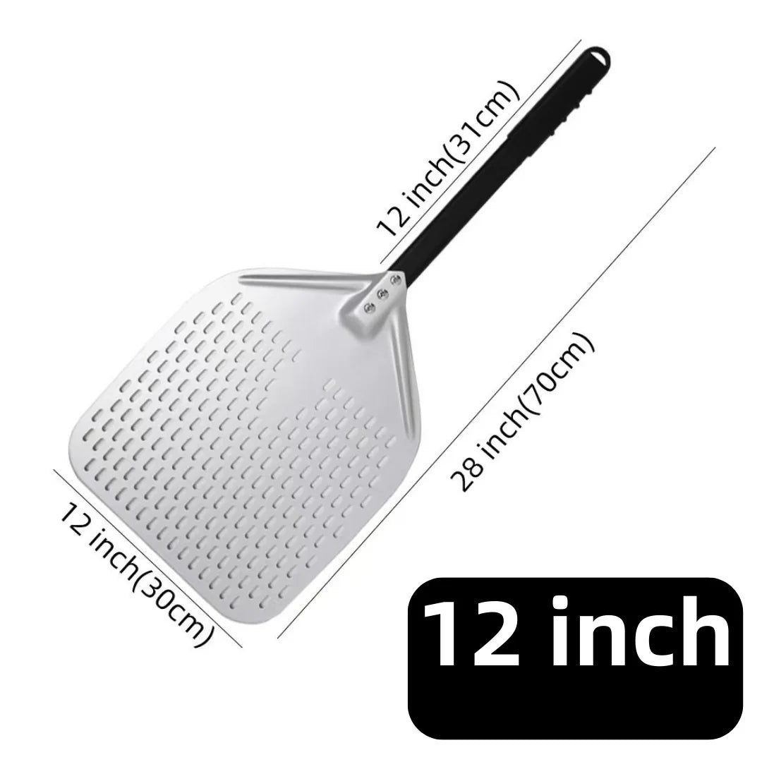Hard-Anodized Aluminum Pizza Peel 6, 12, 13 and 14 Inch (15, 30, 33, 35.5 cm) Bread Paddle Oven Spatula