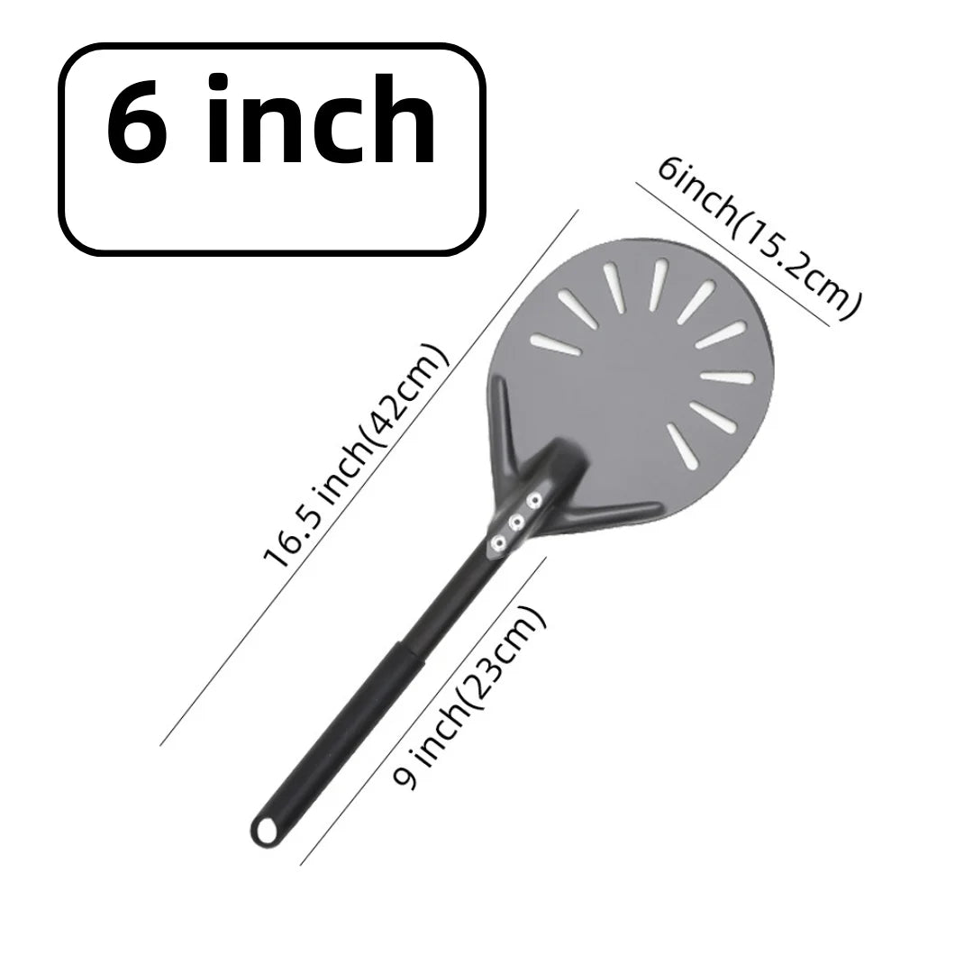 Hard-Anodized Aluminum Pizza Peel 6, 12, 13 and 14 Inch (15, 30, 33, 35.5 cm) Bread Paddle Oven Spatula