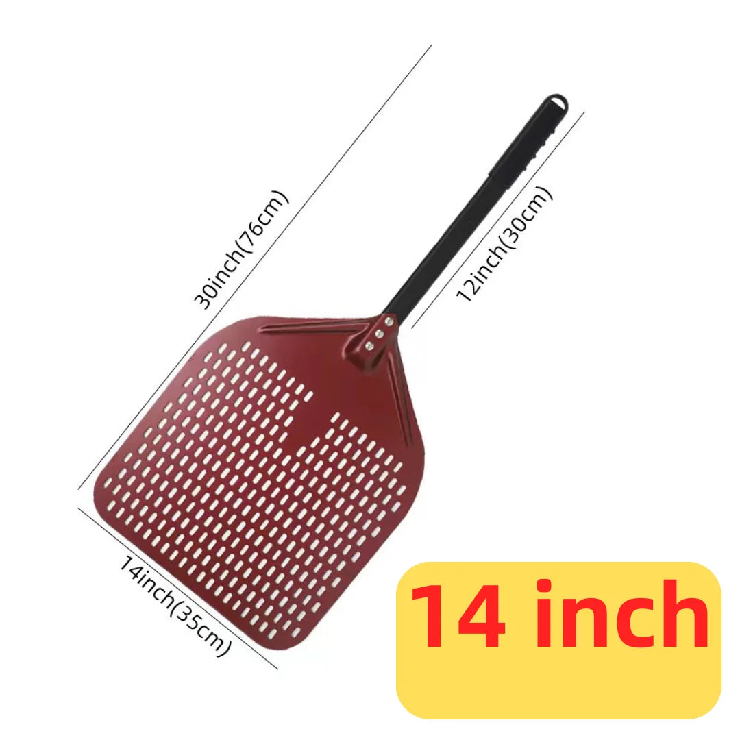 Hard-Anodized Aluminum Pizza Peel 6, 12, 13 and 14 Inch (15, 30, 33, 35.5 cm) Bread Paddle Oven Spatula