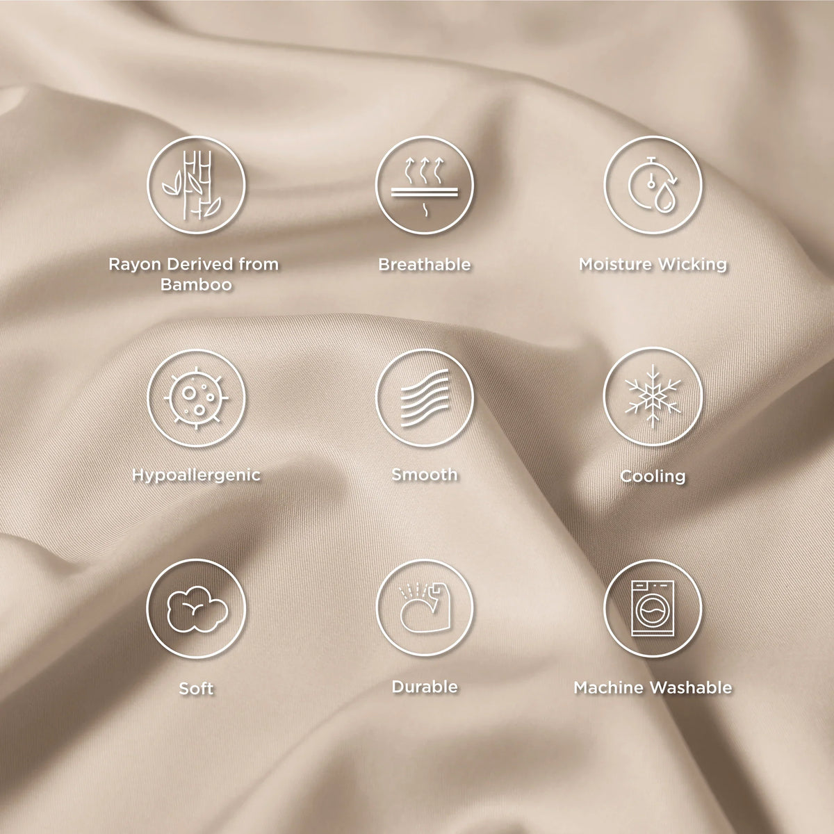 Bamboo-Derived Rayon Pillowcases - 2 Pack, Multiple Sizes