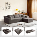 104" Sectional Sofa Boucle L-Shape Chaise High-Density Foam Living Room Set Right Hand Lounge Couch Apartment Office, Customized