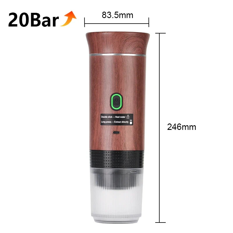 Portable Espresso Machine | 3-in-1 | Capsule, Pod & Ground Coffee
