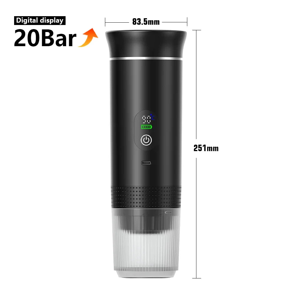 Portable Espresso Machine | 3-in-1 | Capsule, Pod & Ground Coffee
