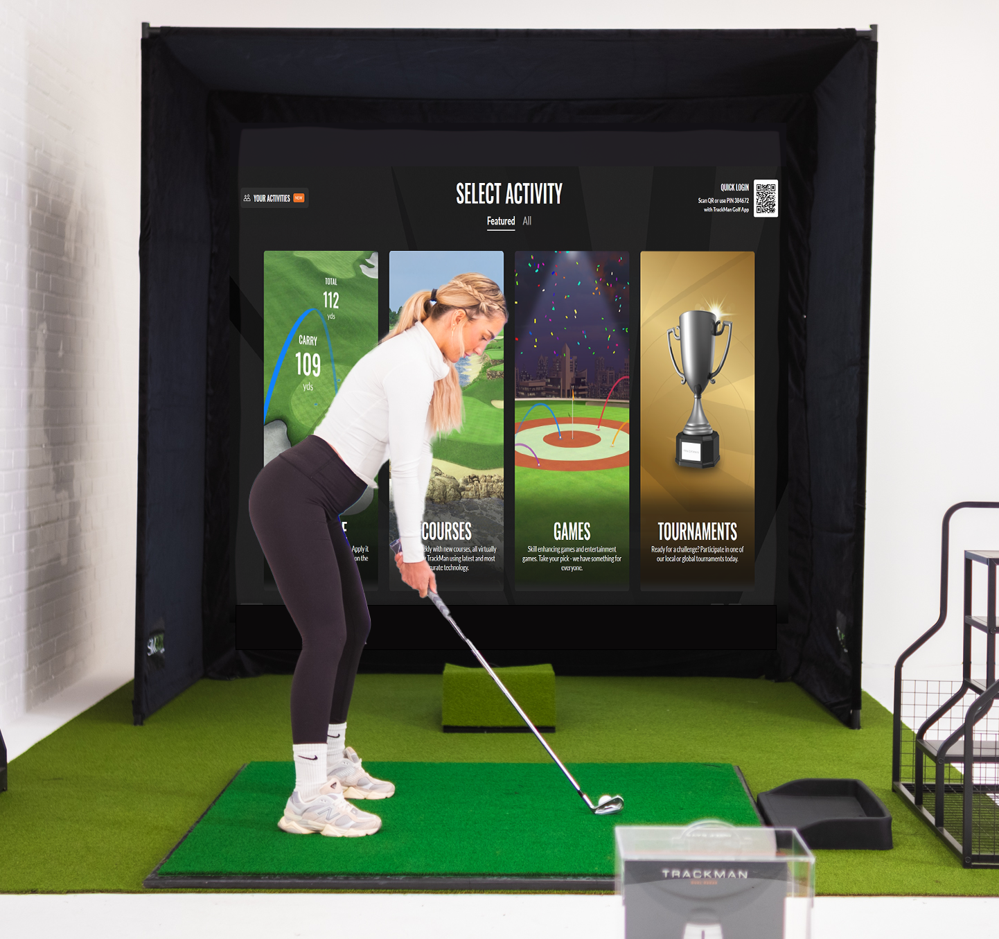 SimBox Golf Simulator Hitting Enclosure – 7 Sizes Available