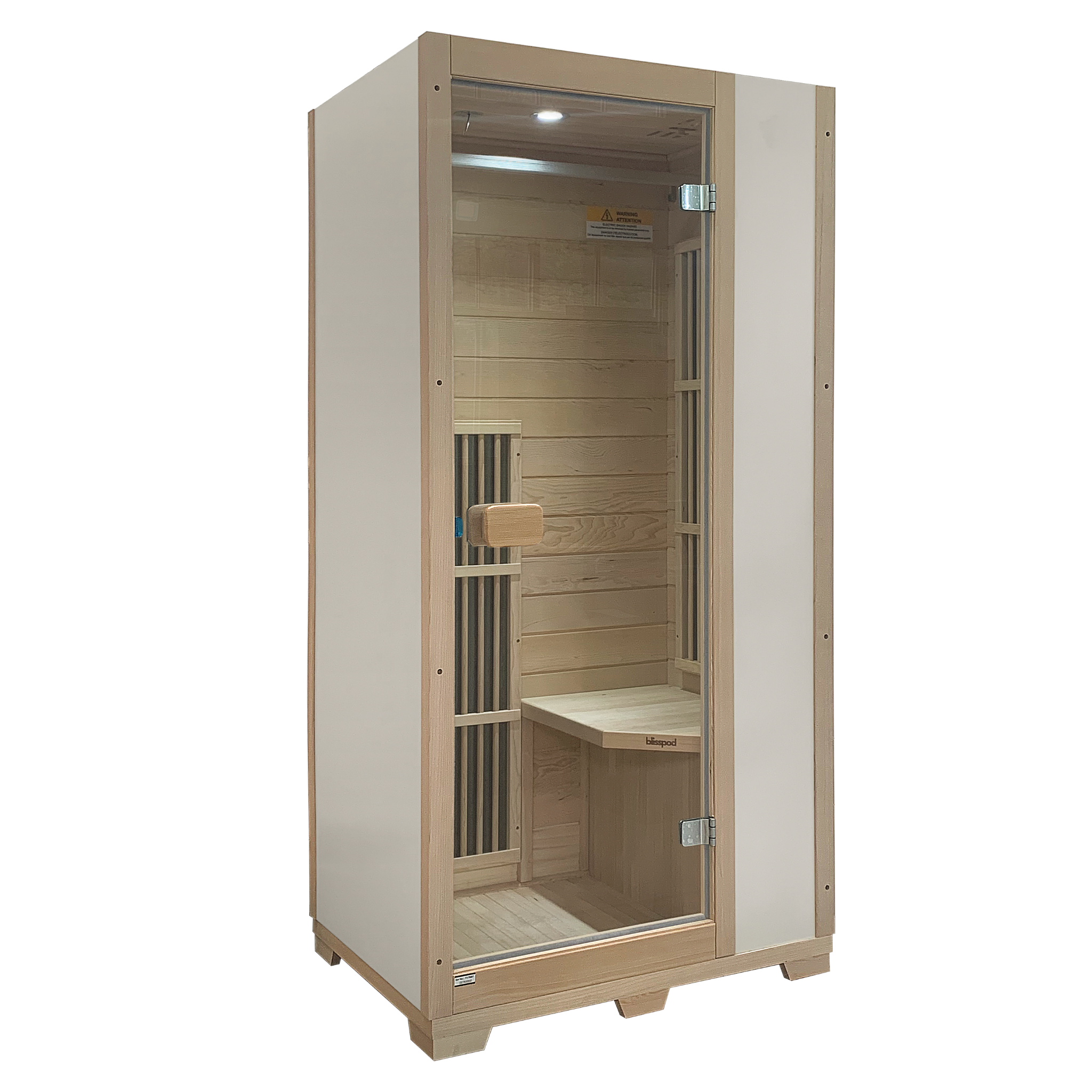 Blisspod Vienna 1-Person Far Infrared Sauna – Canadian Hemlock, Very Low EMF