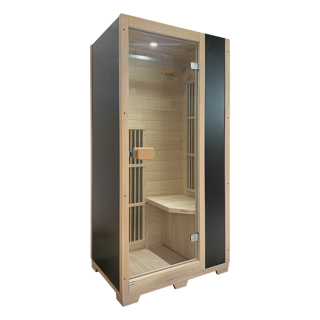 Blisspod Vienna 1-Person Far Infrared Sauna – Canadian Hemlock, Very Low EMF