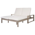 Outdoor Double Lounge Chair With 5 Position Adjustable Backrest