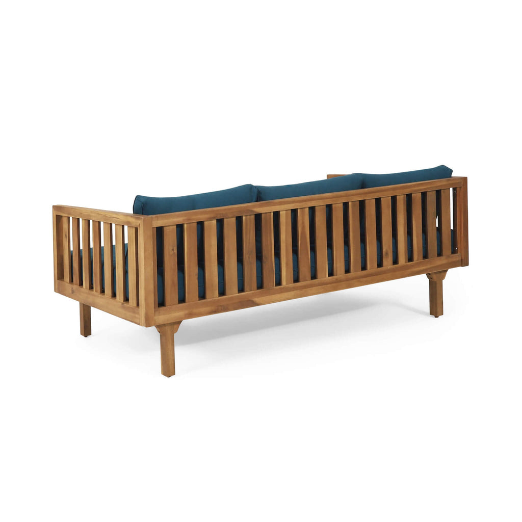 Alora 3-Seater Acacia Wood Daybed Sofa – Convertible with Water-Resistant Cushions