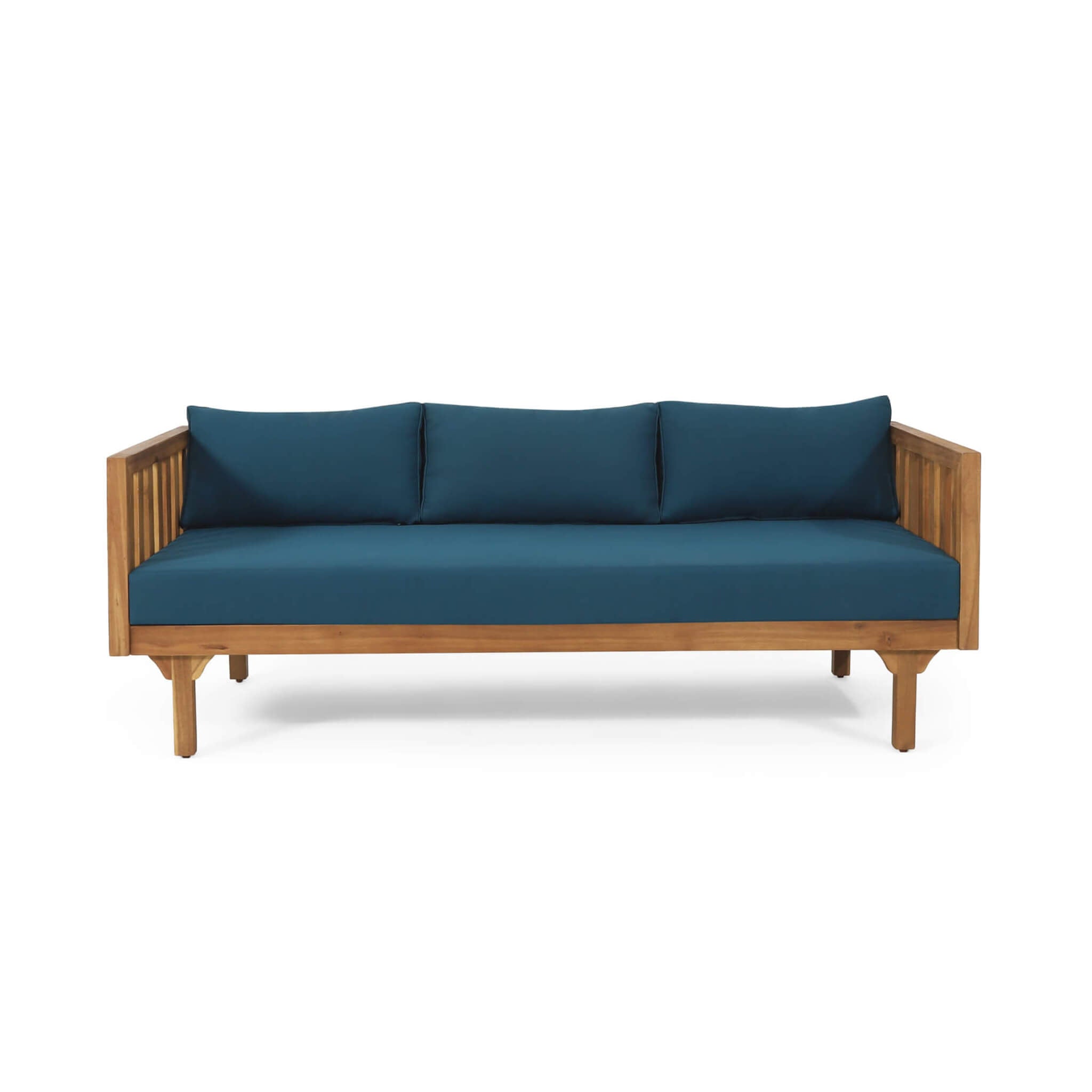 Alora 3-Seater Acacia Wood Daybed Sofa – Convertible with Water-Resistant Cushions