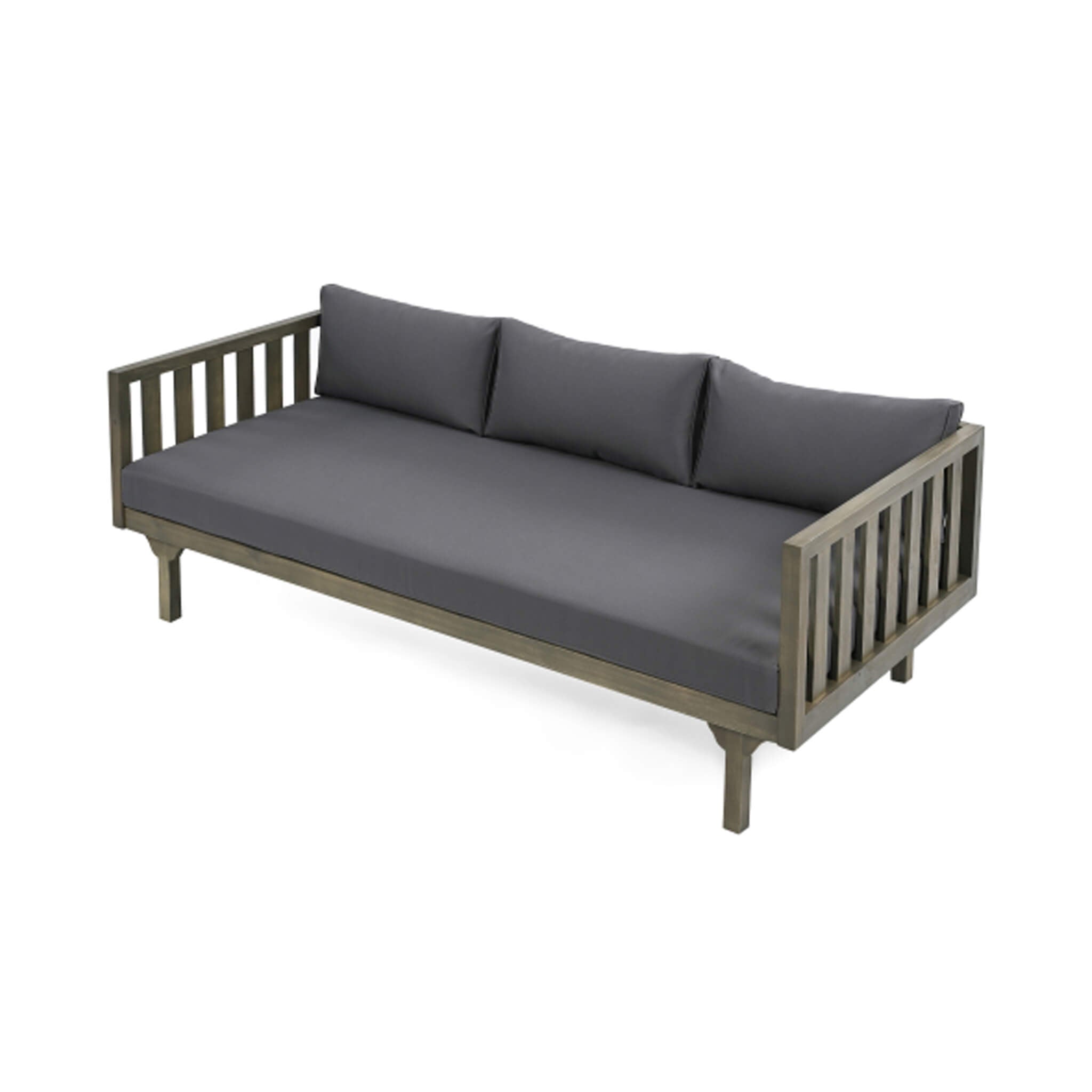 Alora 3-Seater Acacia Wood Daybed Sofa – Convertible with Water-Resistant Cushions