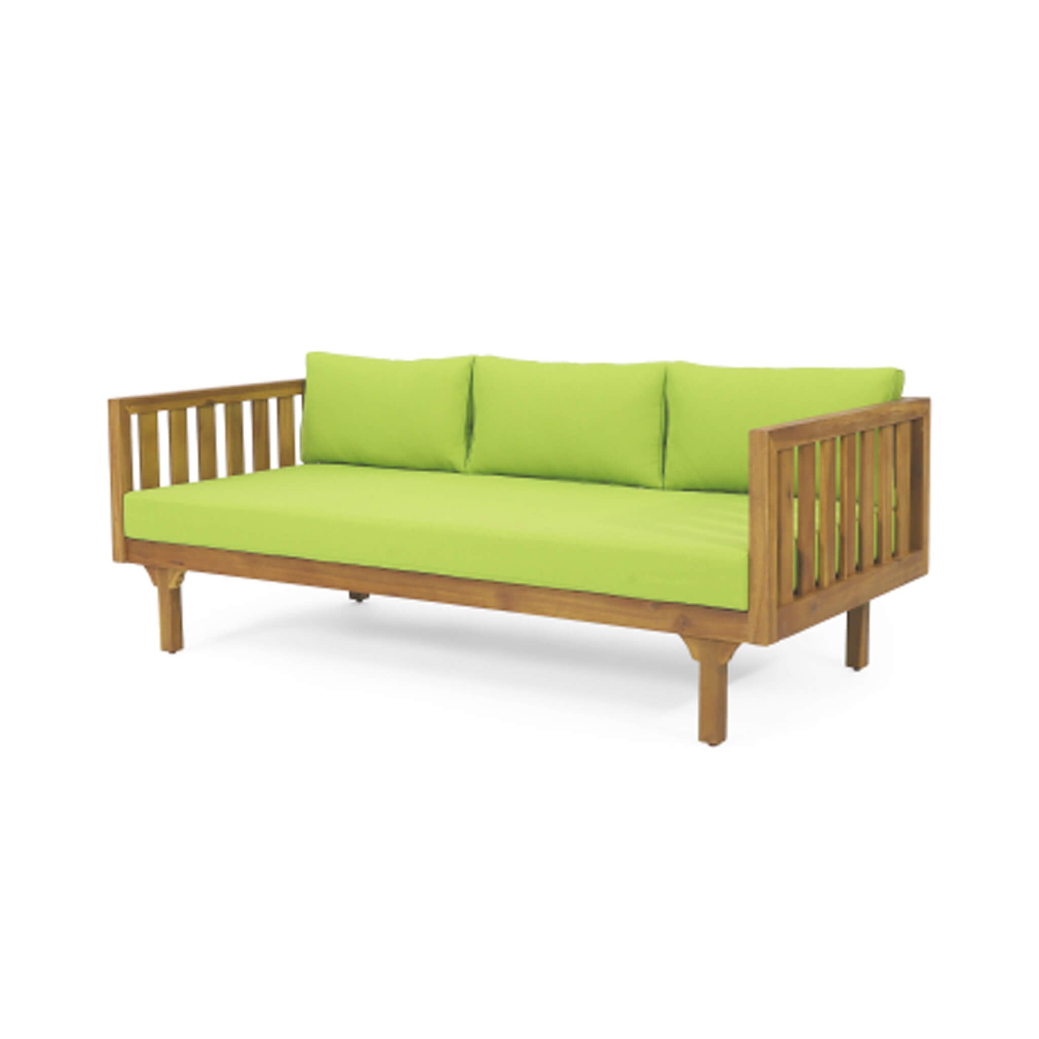Alora 3-Seater Acacia Wood Daybed Sofa – Convertible with Water-Resistant Cushions