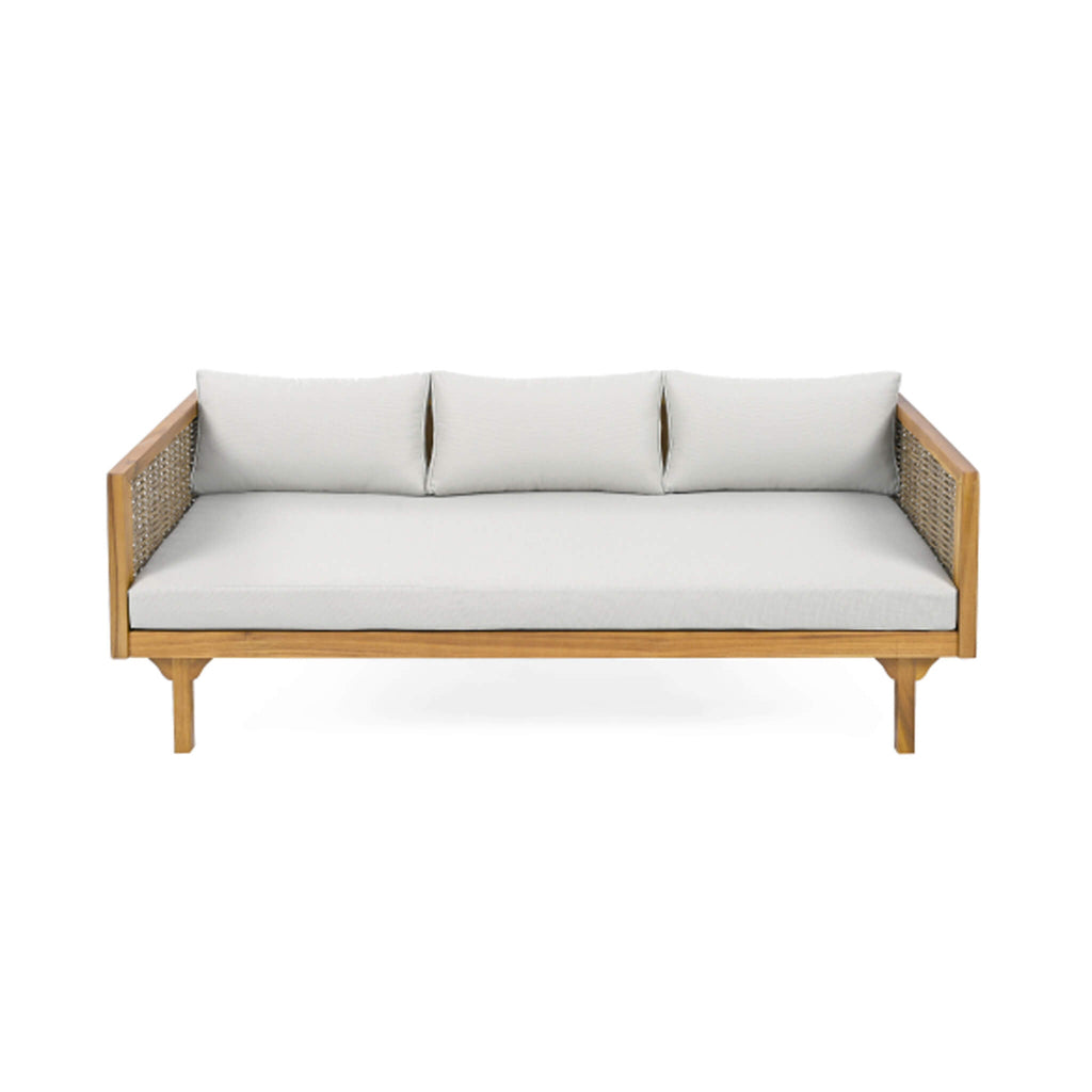 Alora 3-Seater Acacia Wood Daybed Sofa – Convertible with Water-Resistant Cushions
