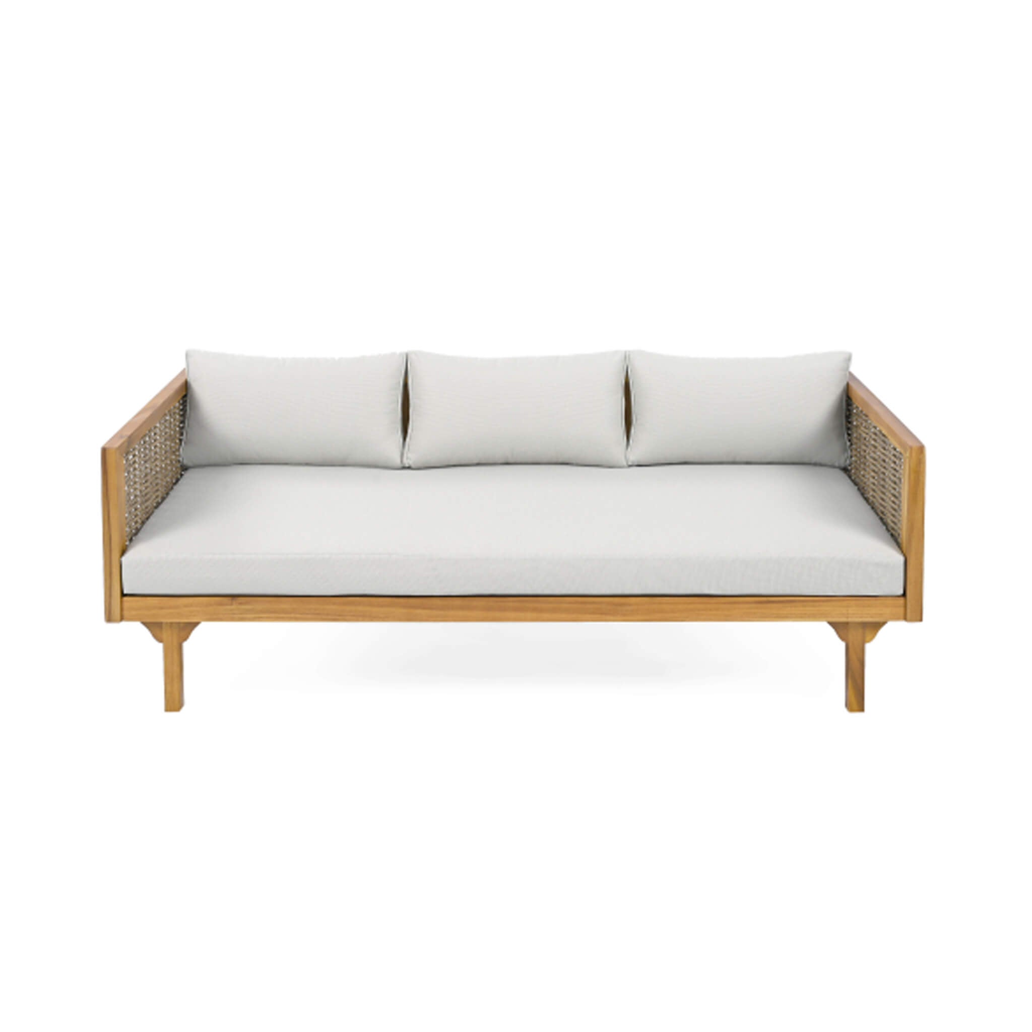 Alora 3-Seater Acacia Wood Daybed Sofa – Convertible with Water-Resistant Cushions