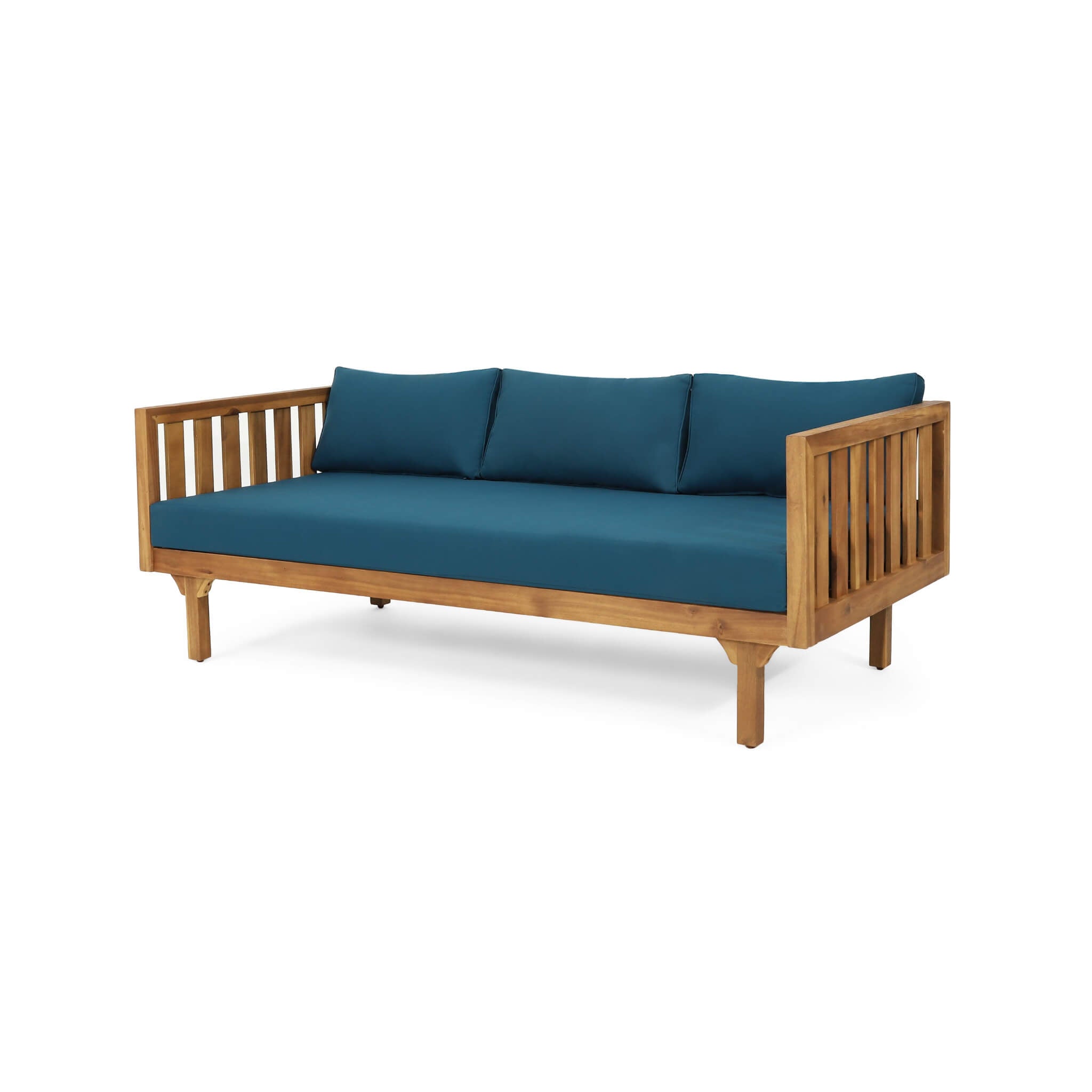 Alora 3-Seater Acacia Wood Daybed Sofa – Convertible with Water-Resistant Cushions