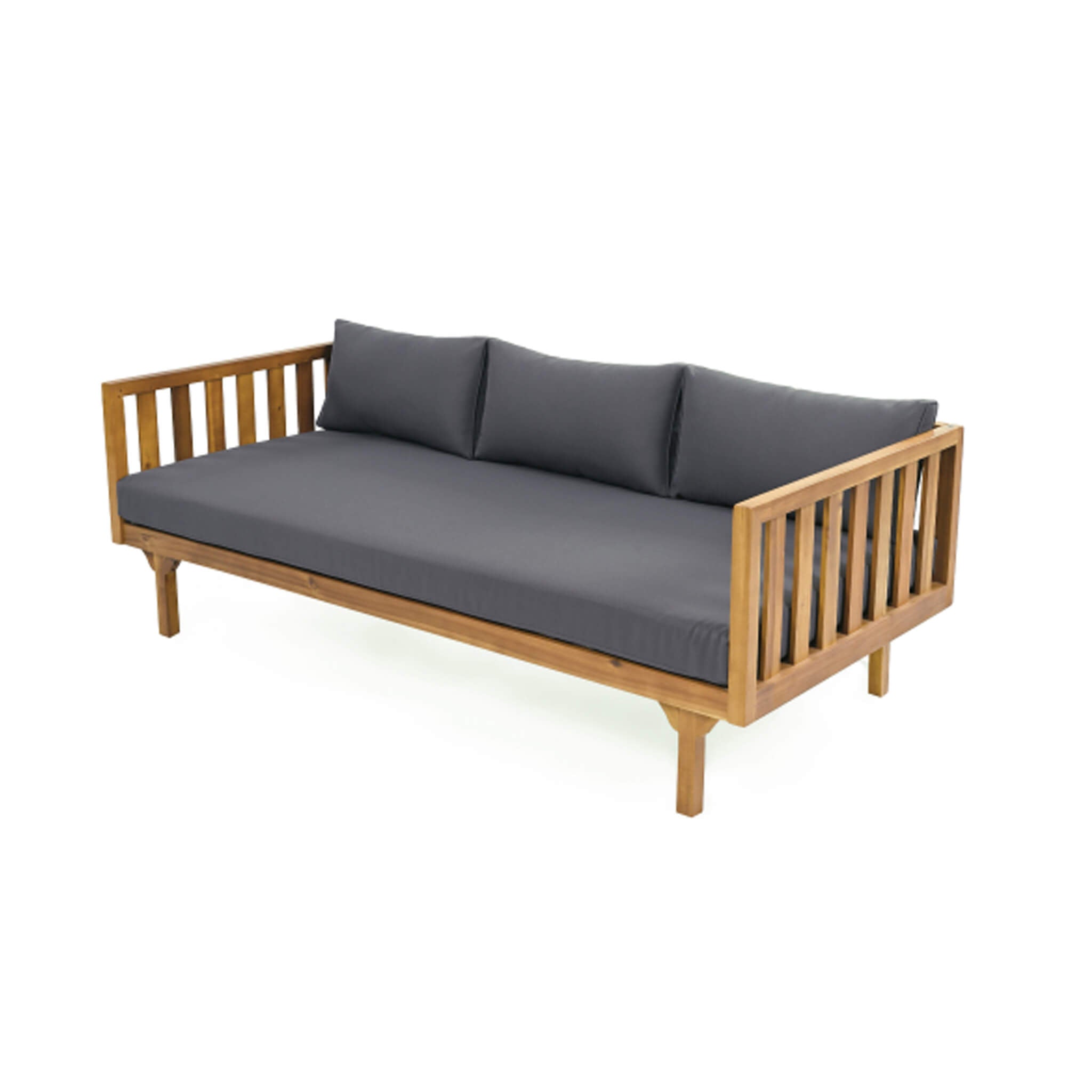 Alora 3-Seater Acacia Wood Daybed Sofa – Convertible with Water-Resistant Cushions