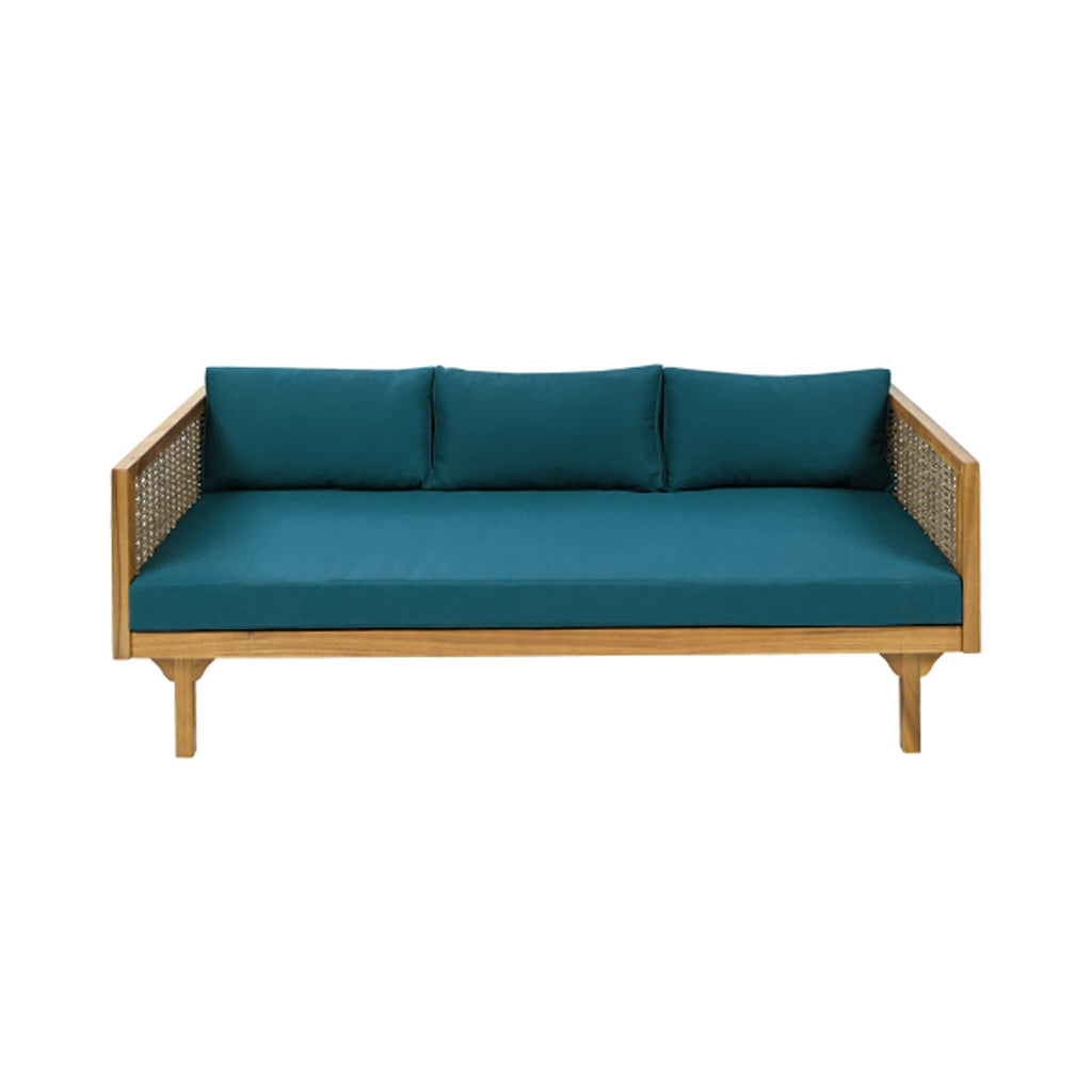 Alora 3-Seater Acacia Wood Daybed Sofa – Convertible with Water-Resistant Cushions