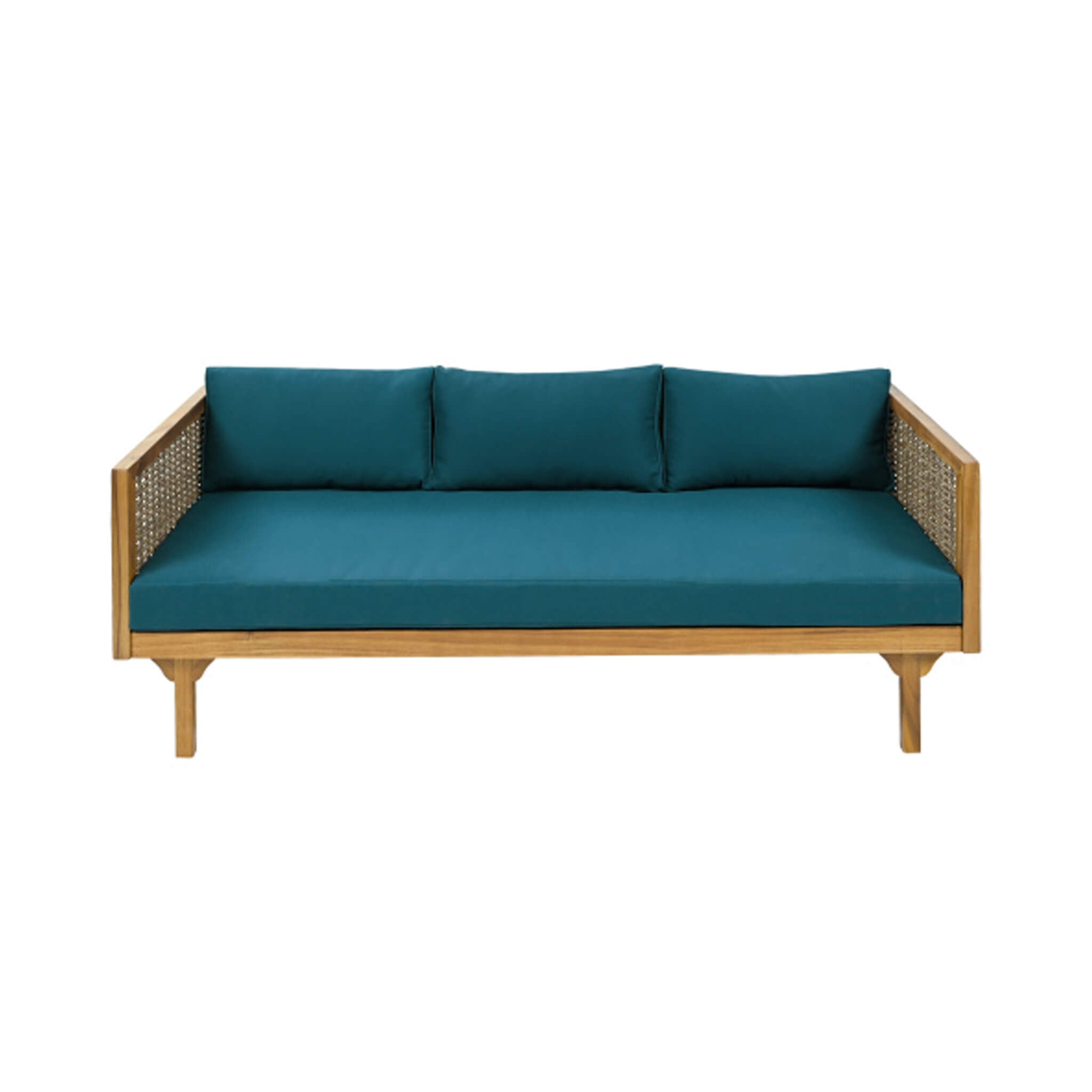 Alora 3-Seater Acacia Wood Daybed Sofa – Convertible with Water-Resistant Cushions