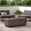 Alora 48-Inch Modern 50K BTU Outdoor Rectangular Propane Gas Fire Pit With Lava Rocks (SAK82521)
