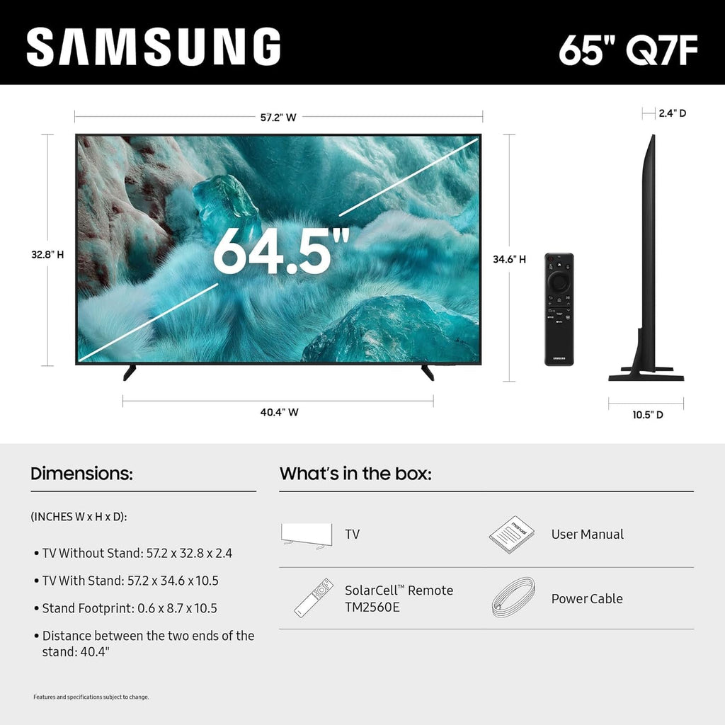 Samsung QLED Smart TV – Q7F & Q6F Series | 4K AI Vision | 43–98 Inch