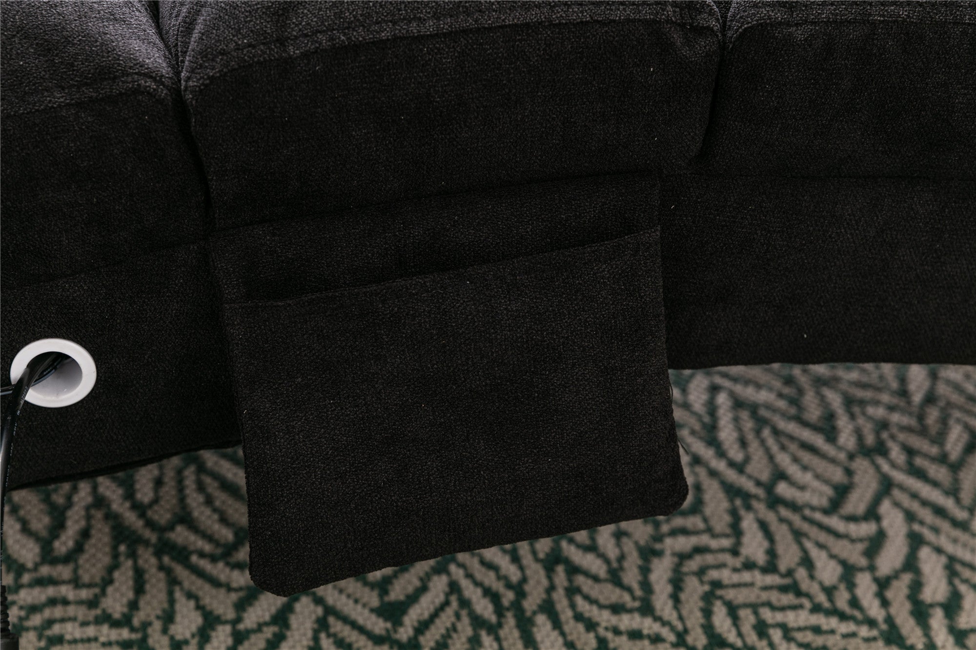 Luxury Upholstered Chaise Lounge, Vibration Relaxation, Fixed Back Recliner
