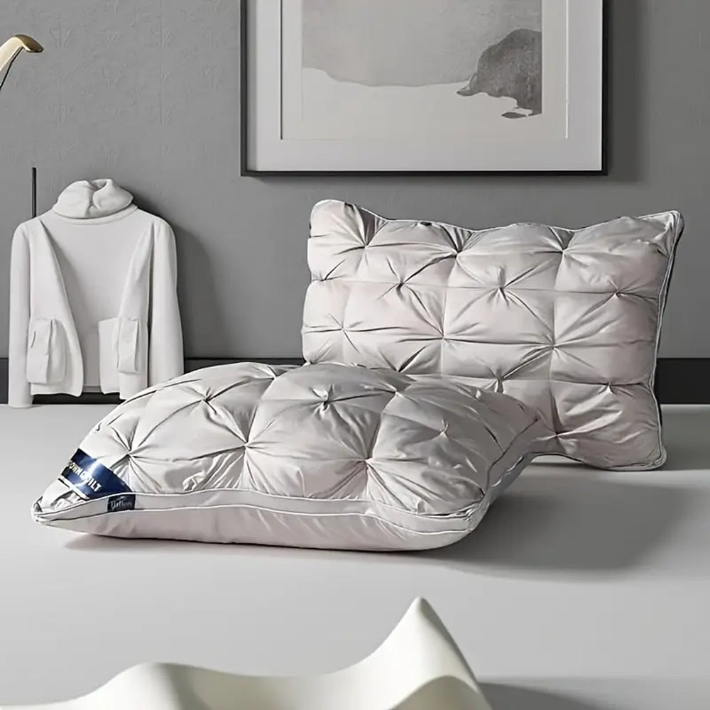 Tufted Rectangular Pillow - Grey or White