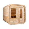Dundalk Leisurecraft 4-Person Canadian Timber Luna Cube Sauna With Sloped Roof & Front Window (CTC22LU)