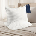 Satin Stripe Pillow – Premium Cotton Fiber Filling for Luxurious Sleep