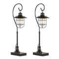 Landen - Contemporary Task Lamp (Set of 2) - Oil Rubbed Bronze / Clear