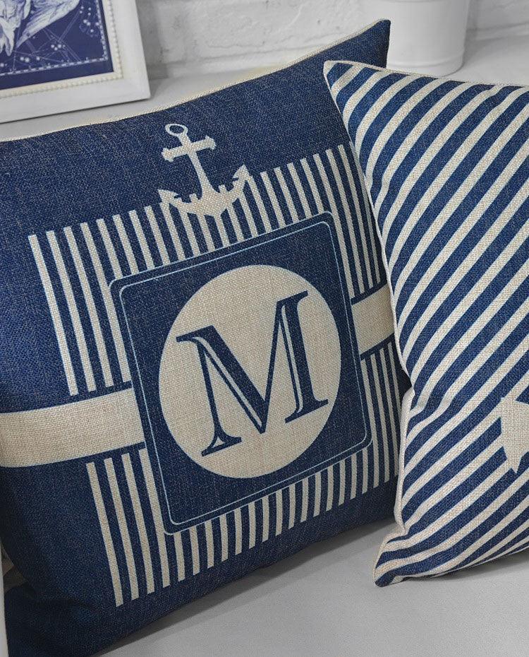 Mediterranean Nautical Pillow Covers – Set of 5 (18"x18")