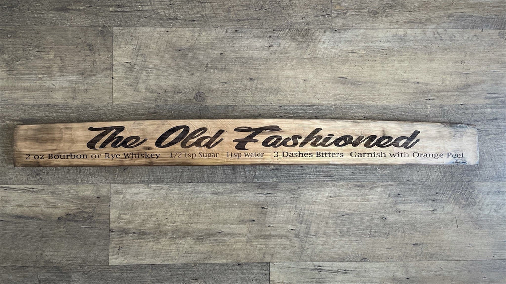 Bourbon Barrel Stave Cocktail Recipe Wall Décor