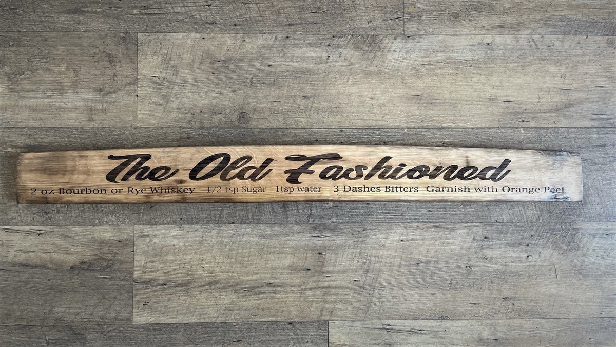 Bourbon Barrel Stave Cocktail Recipe Wall Décor