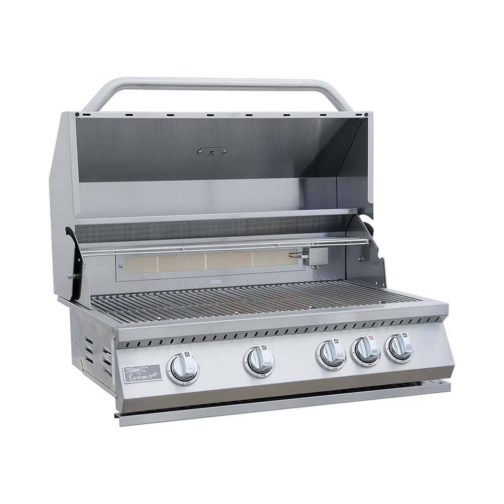 KoKoMo Grills St.John 7FT BBQ Island With LEDs, Built-In BBQ & Refrigerator (Made-To-Order)