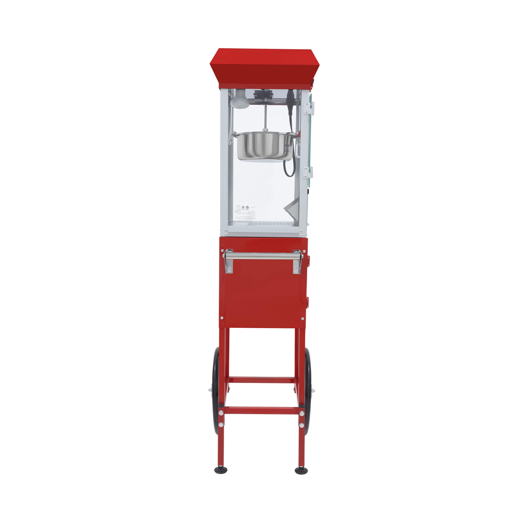 Large Premium 12-Ounce Vintage-Style Theater Popcorn Machine Maker With Cart, Red (SAK87184)
