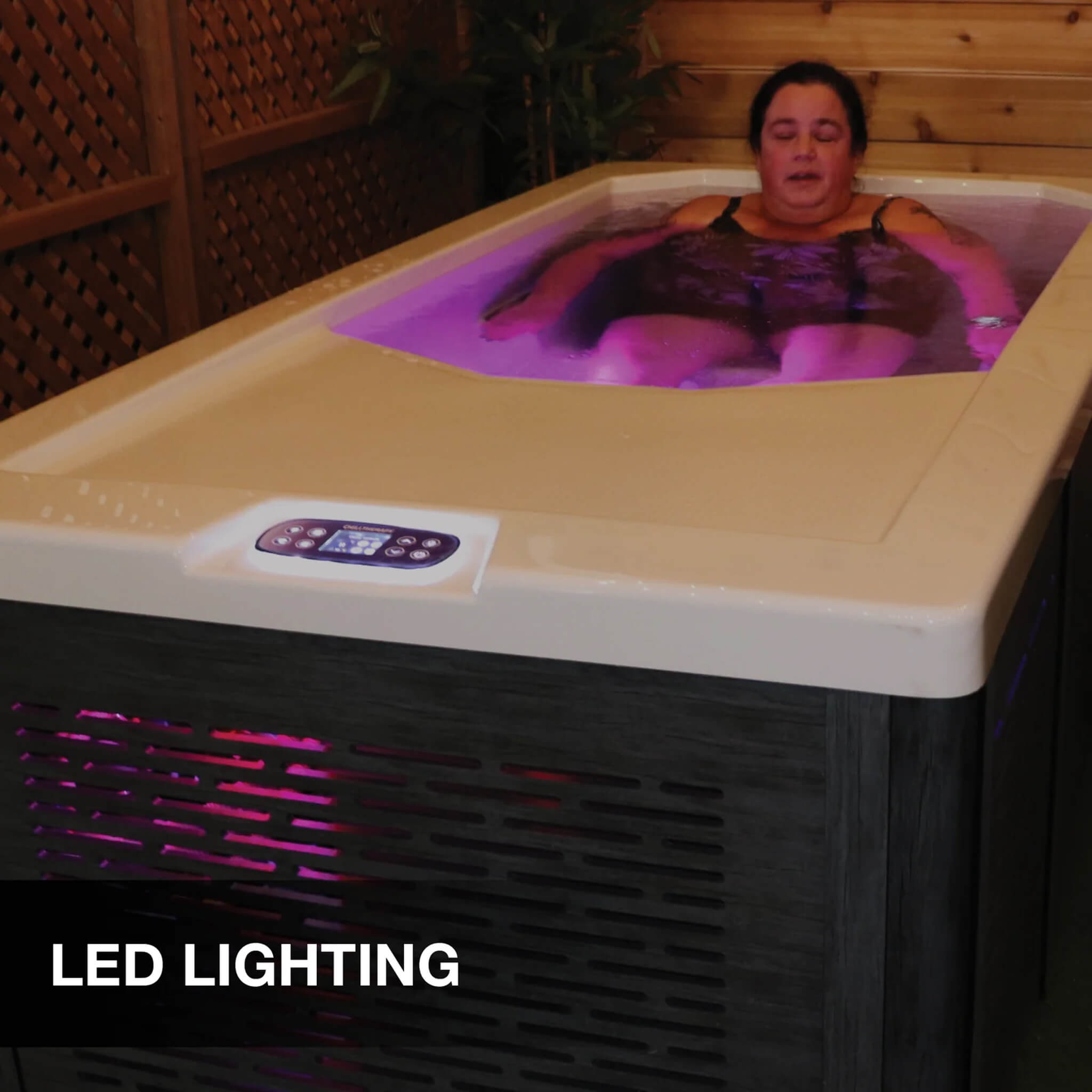 CSC 1000 Premium Cold Plunge Spa Tub with Built-In Ozone & Multi-Colour Exterior Lighting