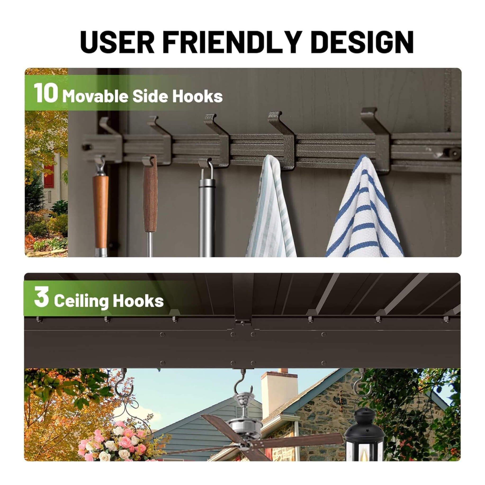 Alora Modern Slanted Hardtop Grill Gazebo | 9x10 Ft | Alloy Steel