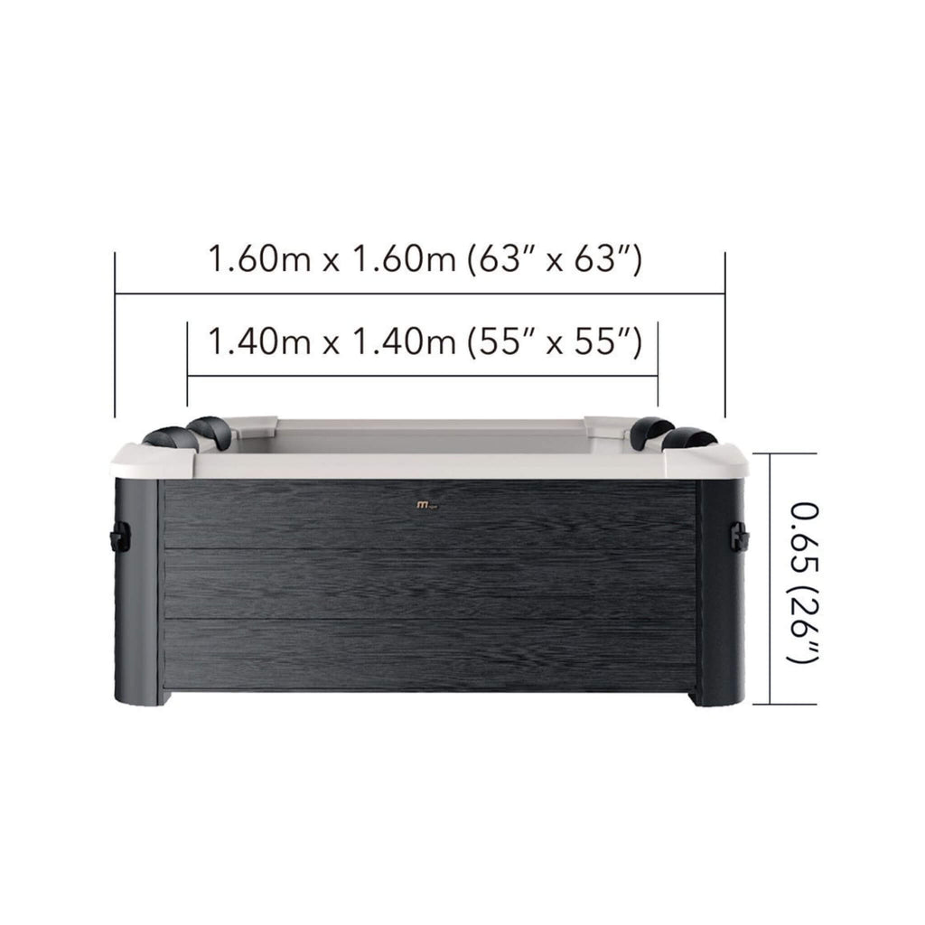 MSpa Oslo Supreme 6-Person Square Spa – 120 Jets, LED Lights & App Control