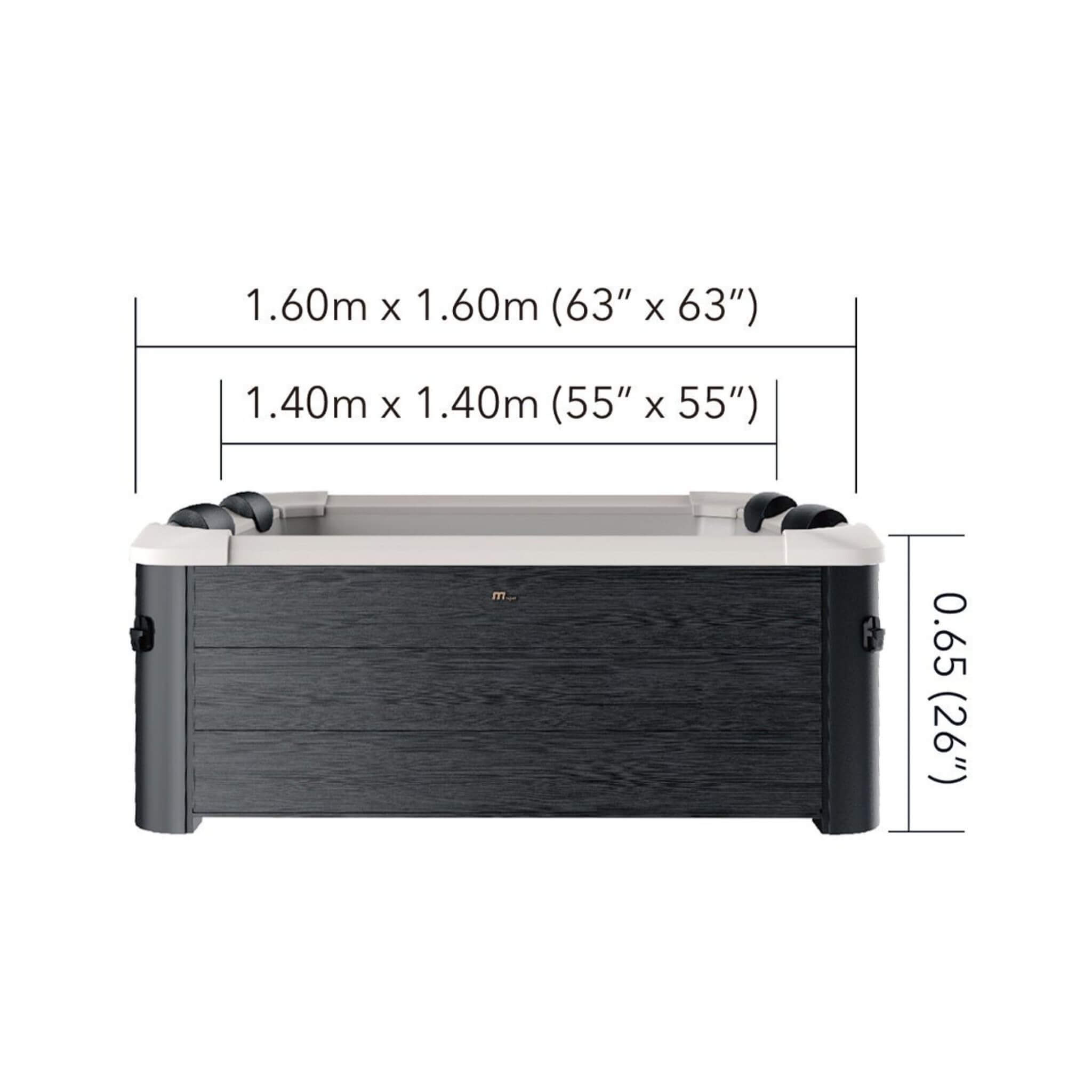 MSpa Oslo Supreme 6-Person Square Spa – 120 Jets, LED Lights & App Control