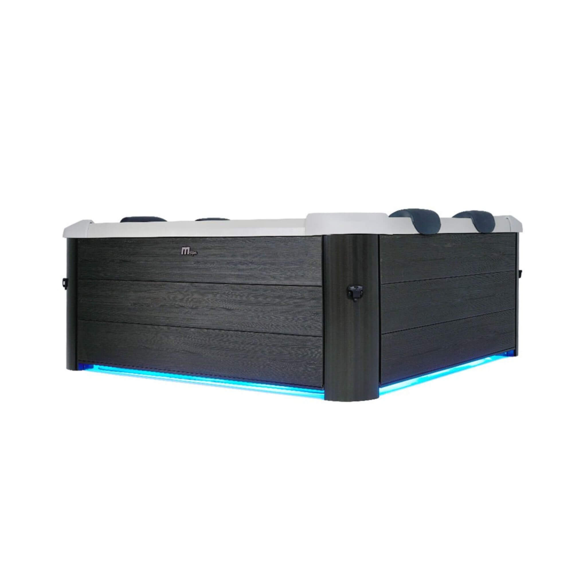 MSpa Oslo Supreme 6-Person Square Spa – 120 Jets, LED Lights & App Control