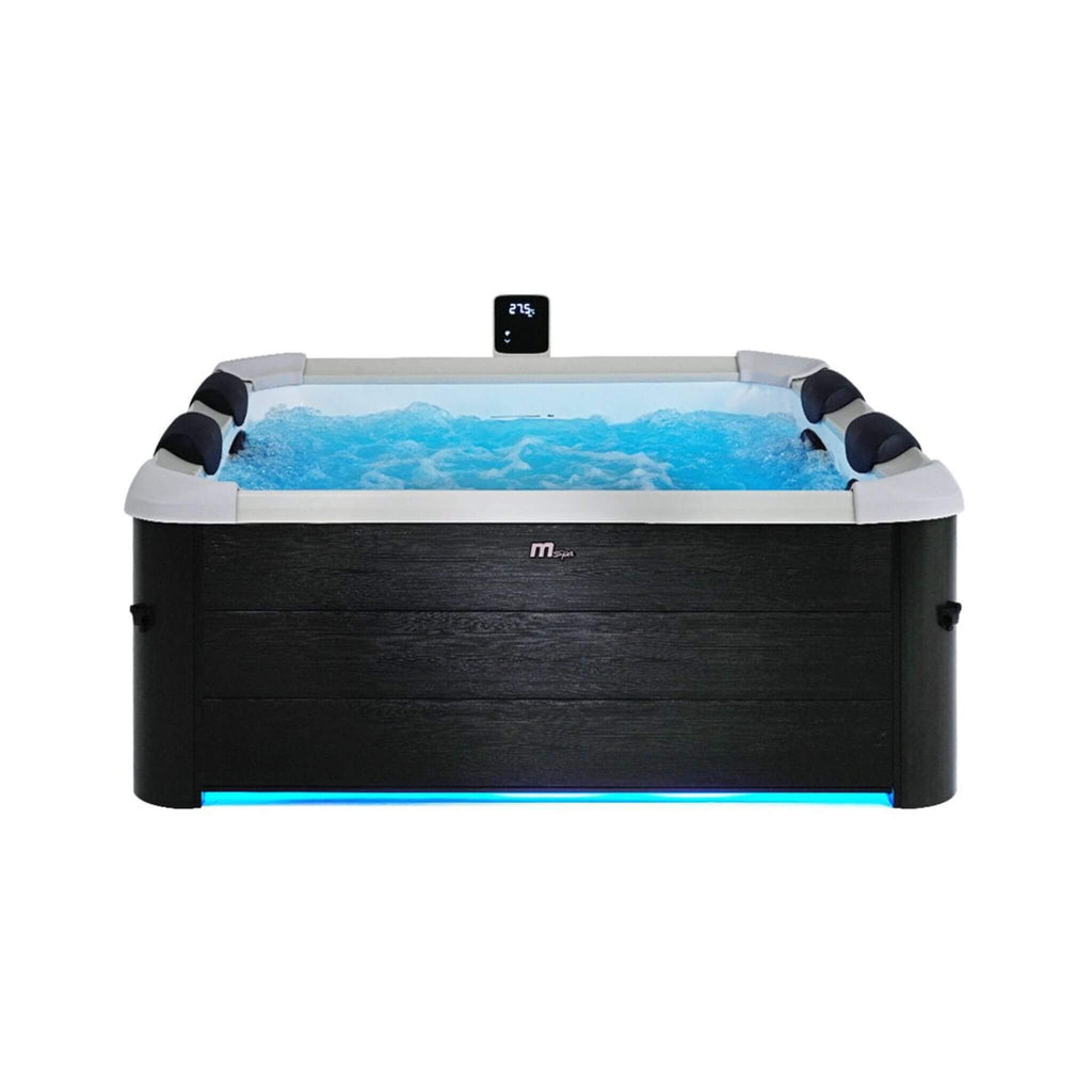 MSpa Oslo Supreme 6-Person Square Spa – 120 Jets, LED Lights & App Control